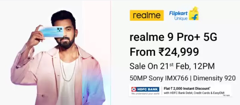 India Desire : Realme 9 Pro+ 5G First Sale Date @21st Feb 2022: Flipkart Price @Rs 24999, Launch Date, Specifications & Buy Online In India
